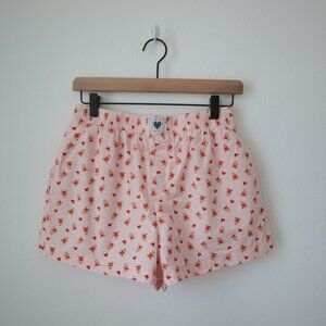 Happily Grey Gingerbread Heart Cotton Poplin Shorts | S